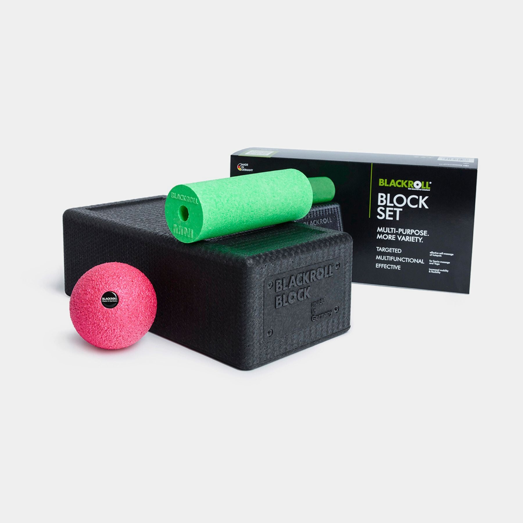 BLACKROLL® BLOCK SET BLACK GREEN PINK