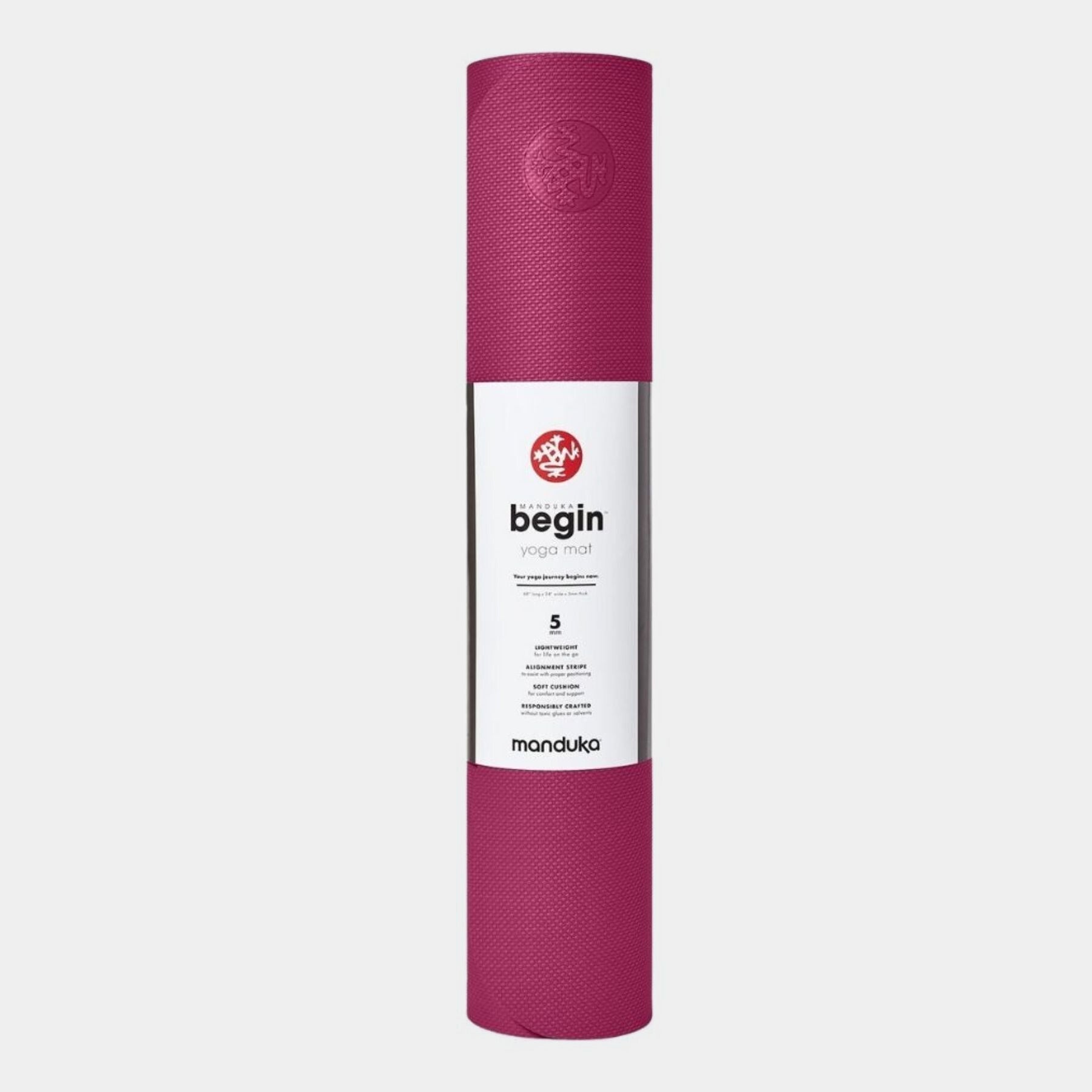 BEGIN YOGA MAT 5MM DARK PINK