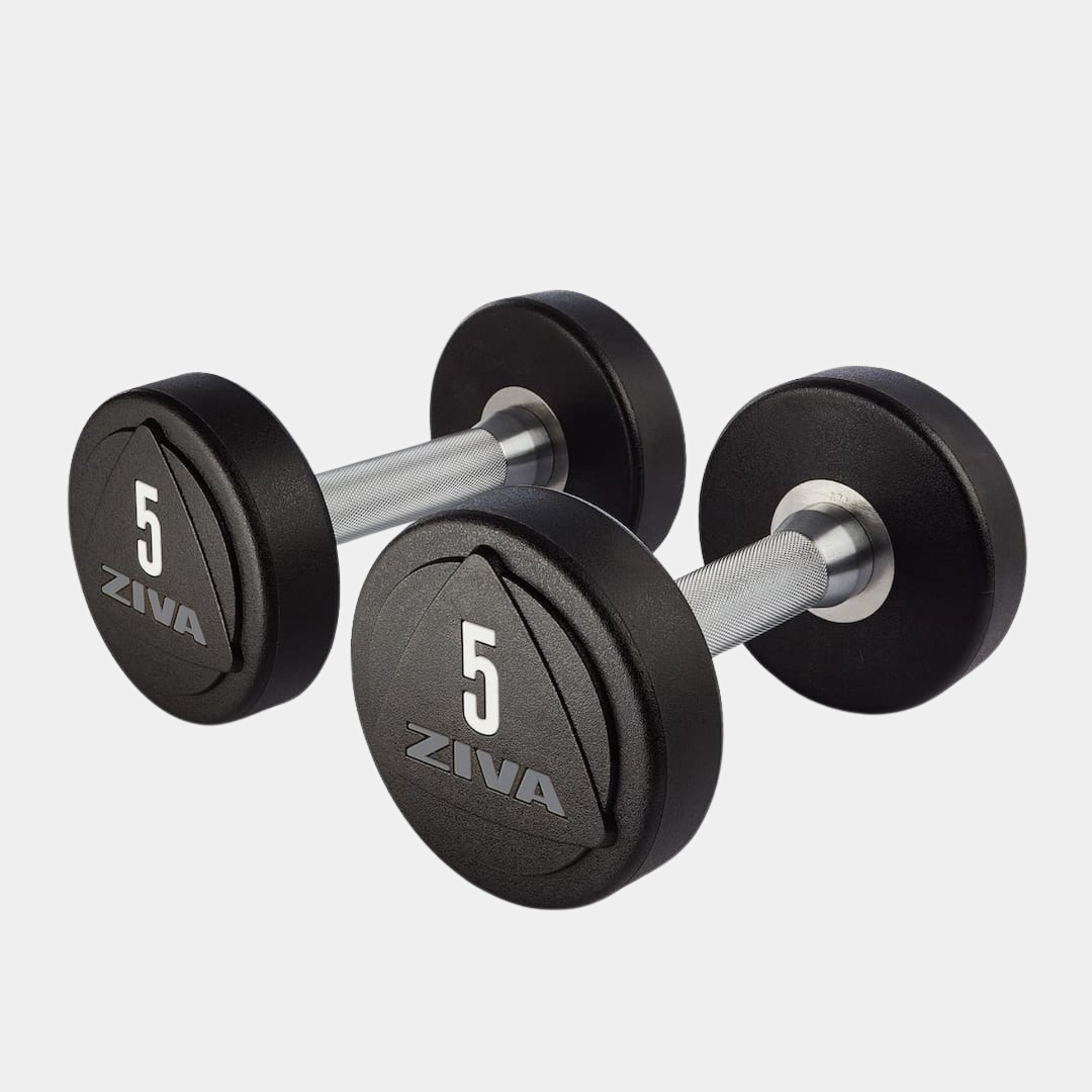 ZVO Solid Steel Urethane Dumbbells